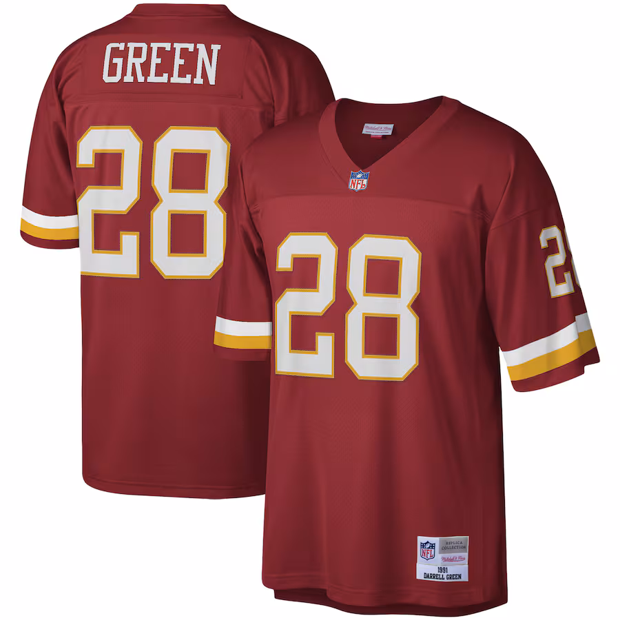 Men's Washington Football Team Darrell Green Mitchell & Ness Burgundy Legacy Replica Jersey - Ujersey