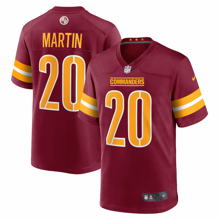 Men's Washington Commanders Jartavius Martin Nike Burgundy Team Game Jersey - Ujersey