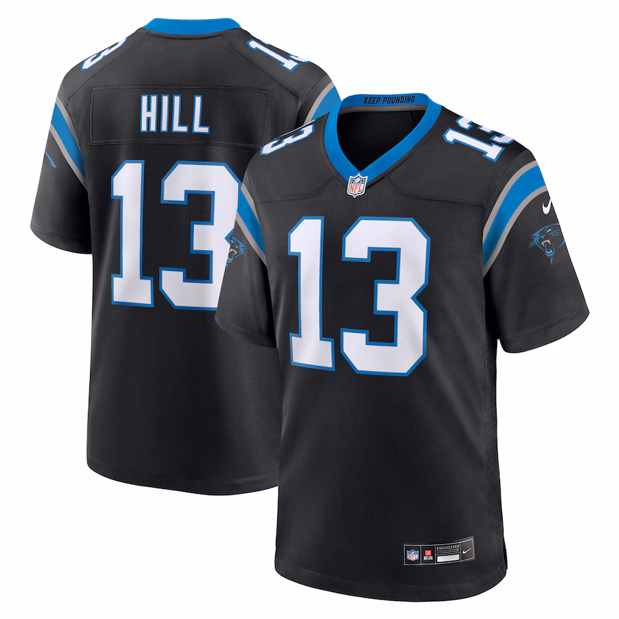 Men's Carolina Panthers Troy Hill Nike  Black Team Game Jersey - Ujersey