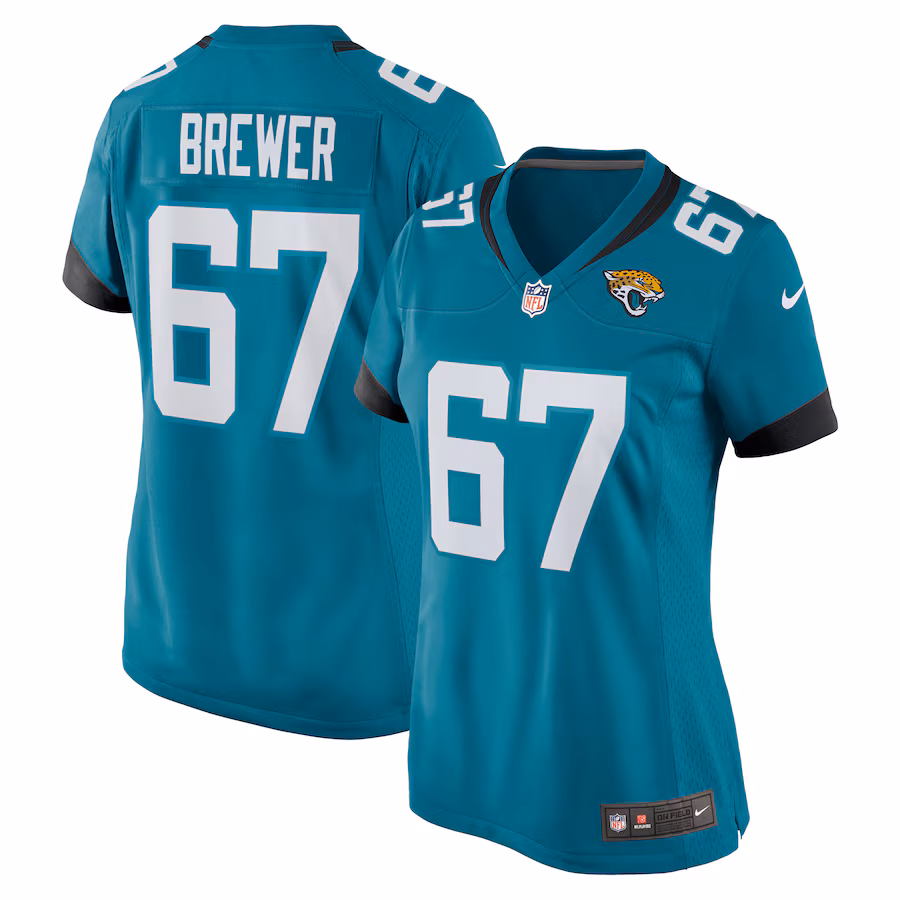 Women's Jacksonville Jaguars Chandler Brewer Nike  Teal  Game Jersey - Ujersey