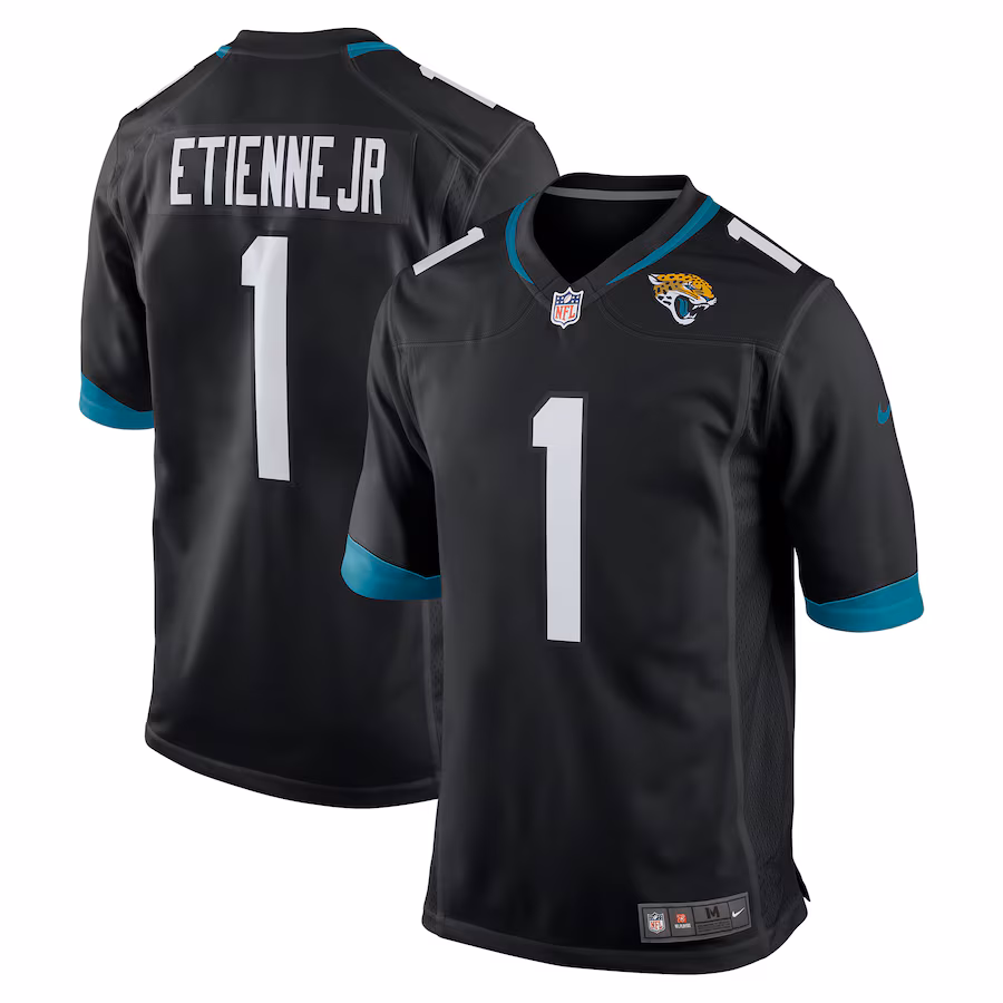 Men's Jacksonville Jaguars Travis Etienne Nike Black Game Jersey - Ujersey