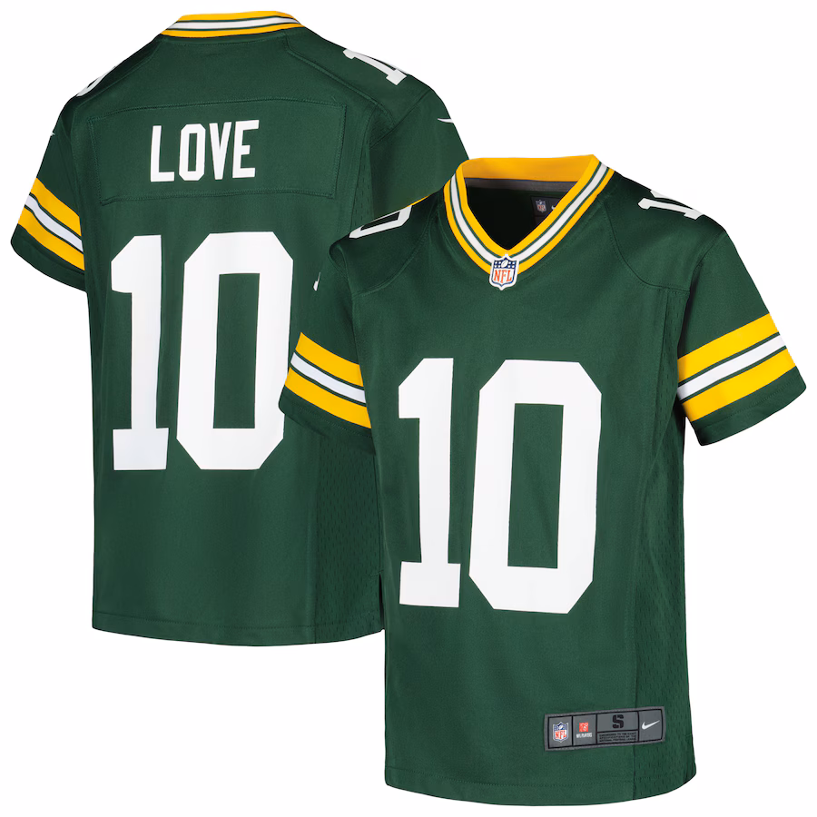 Youth Green Bay Packers Jordan Love Nike Green Game Jersey - Ujersey