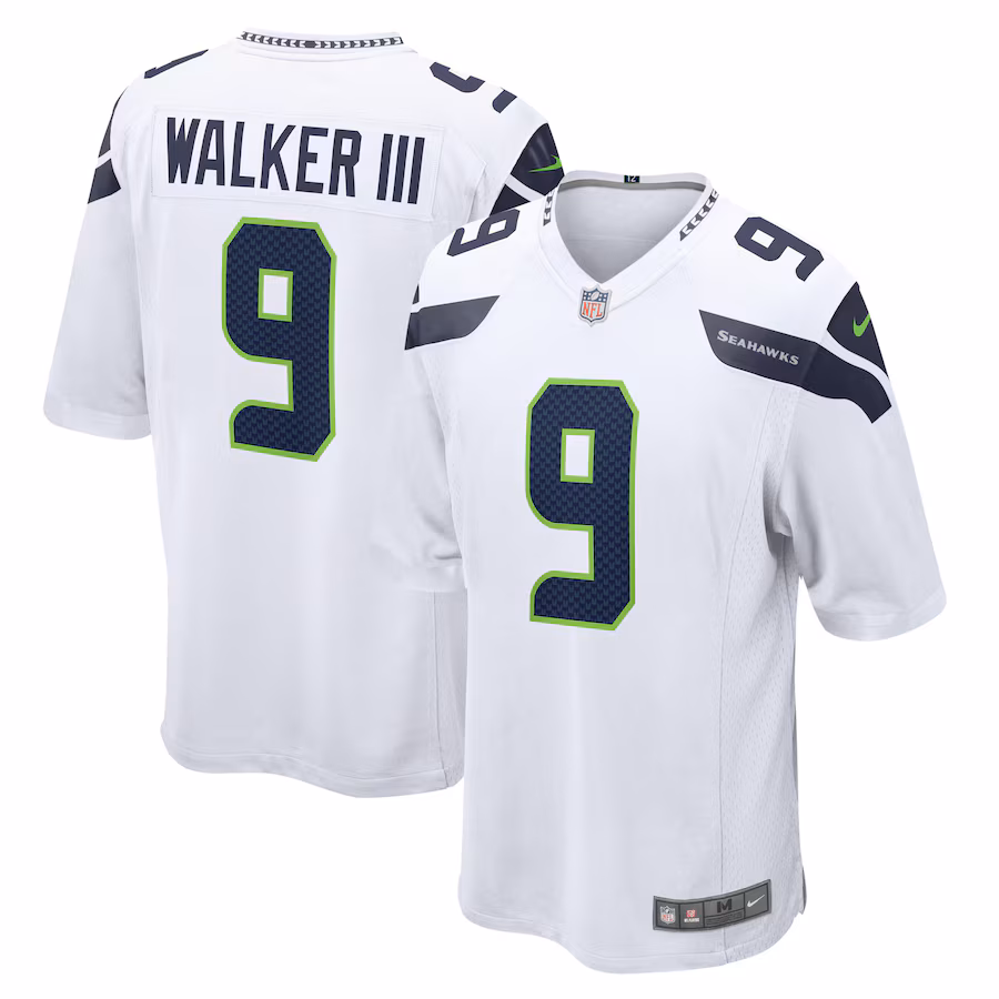 Men's Seattle Seahawks Kenneth Walker III Nike White Away Game Player Jersey - Ujersey
