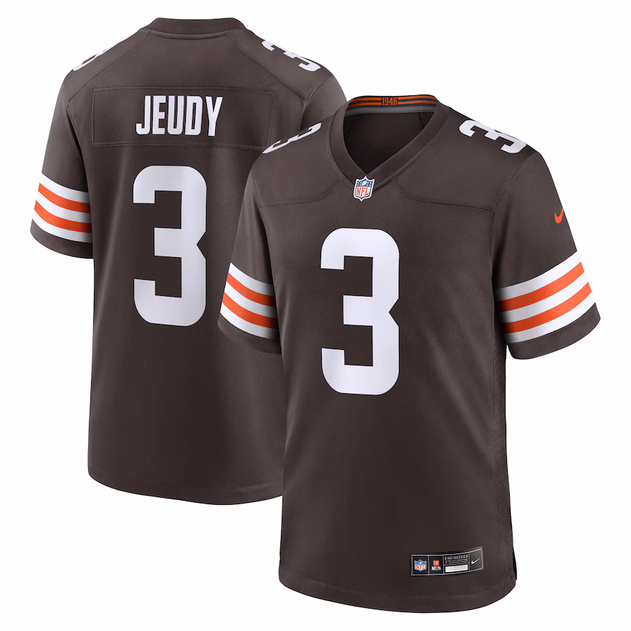 Men's Cleveland Browns Jerry Jeudy Nike  Brown  Game Jersey - Ujersey