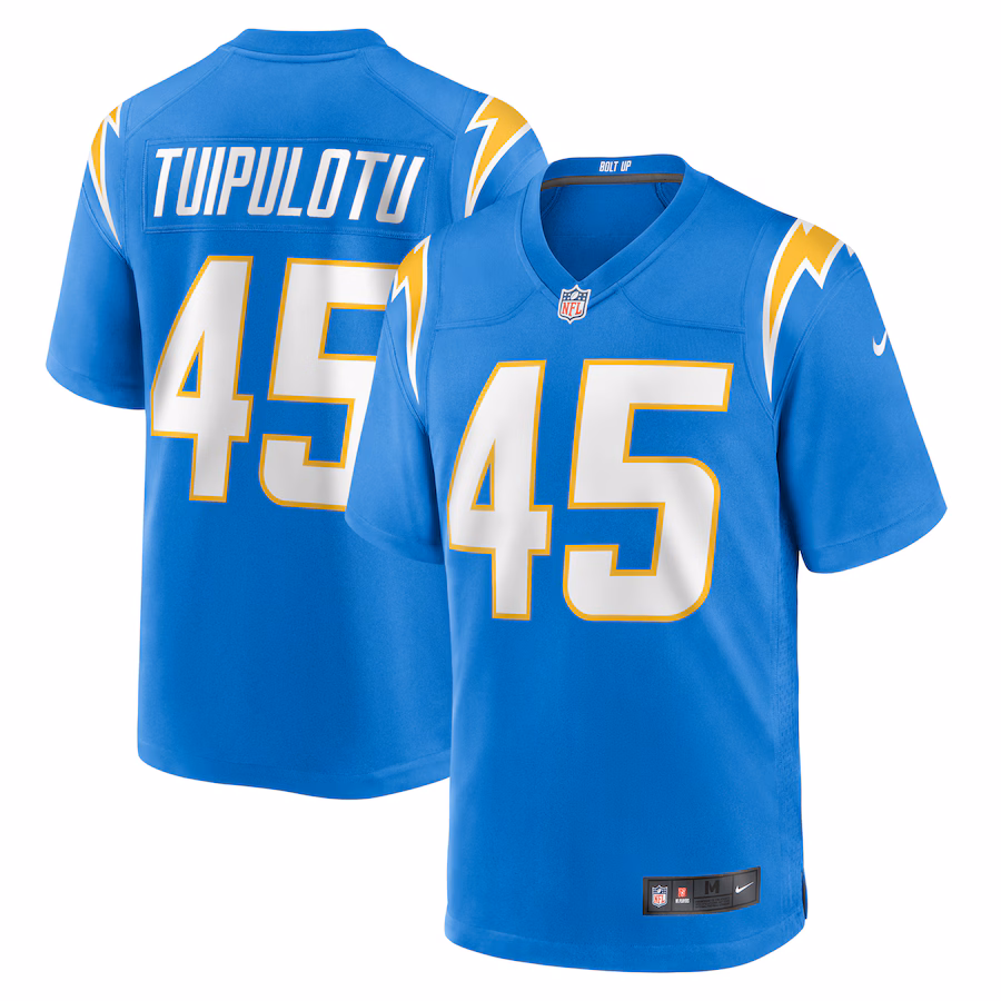 Men's Los Angeles Chargers Tuli Tuipulotu Nike Powder Blue Team Game Jersey - Ujersey