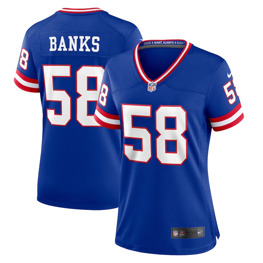 Women's New York Giants Carl Banks Nike Royal Classic Retired Player Game Jersey - Ujersey