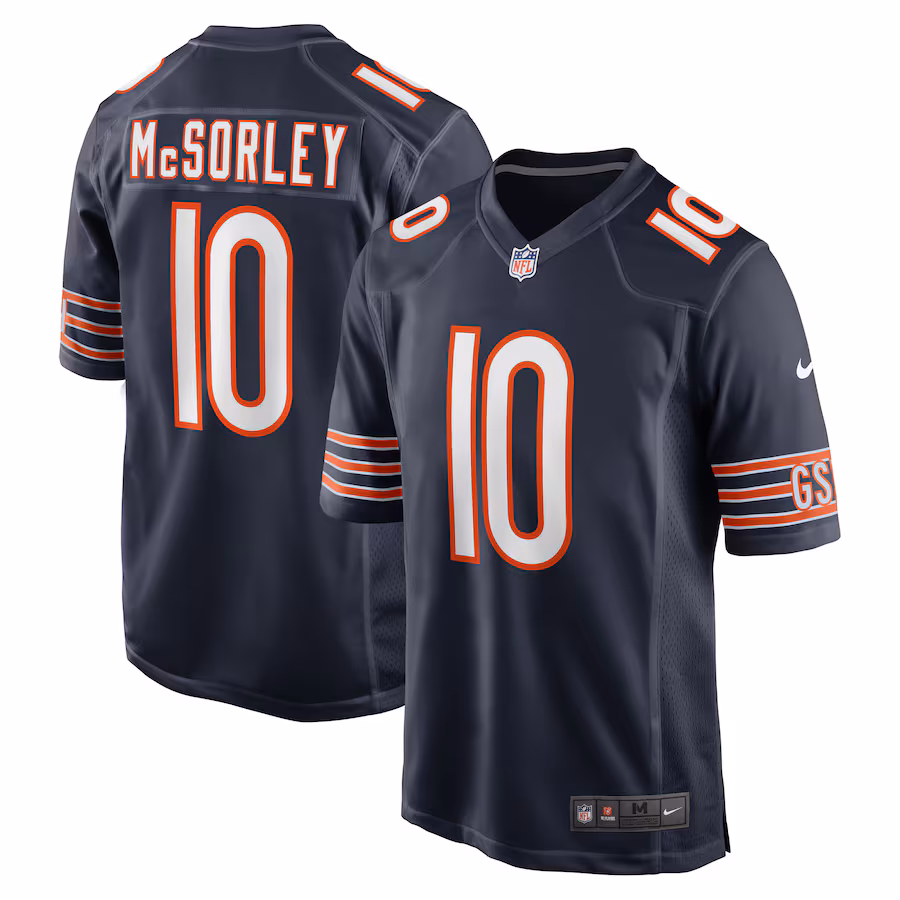 Men's Chicago Bears Trace McSorley Nike  Navy Team Game Jersey - Ujersey