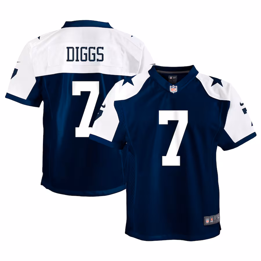 Youth Dallas Cowboys Trevon Diggs Nike Navy Alternate Game Jersey - Ujersey