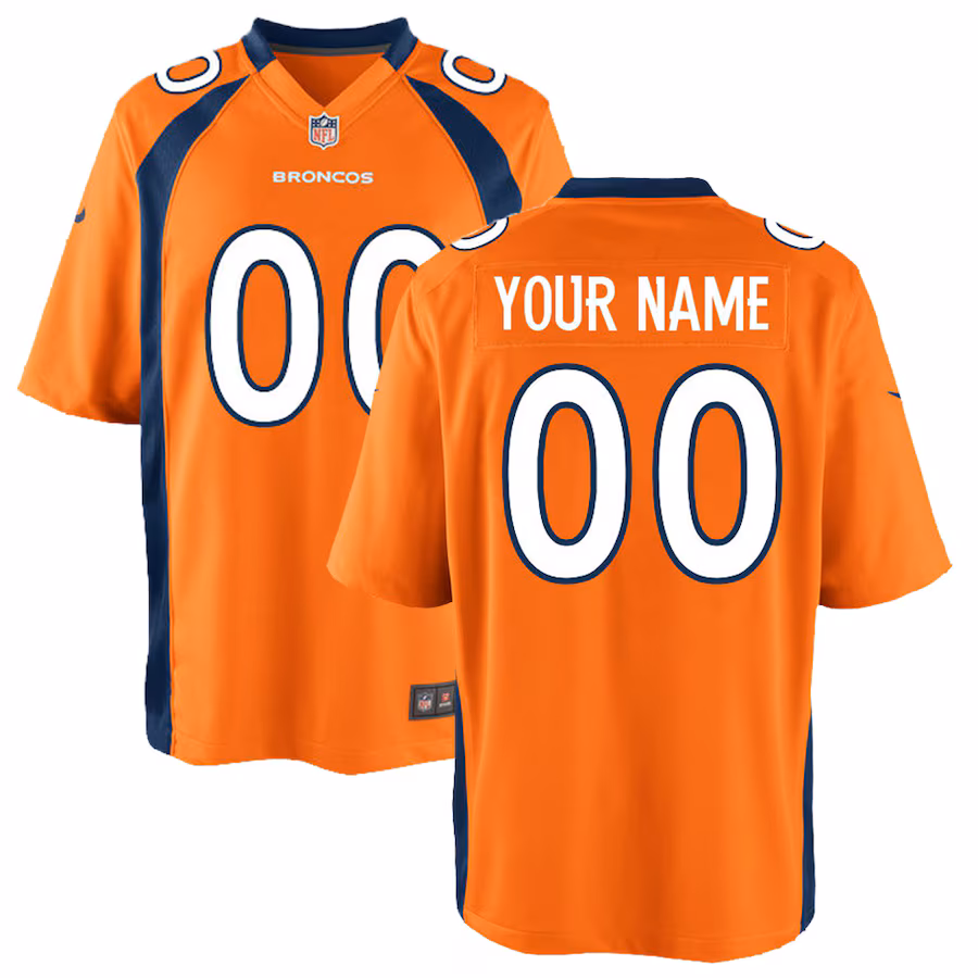 Youth Denver Broncos Nike Orange Custom Game Jersey - Ujersey