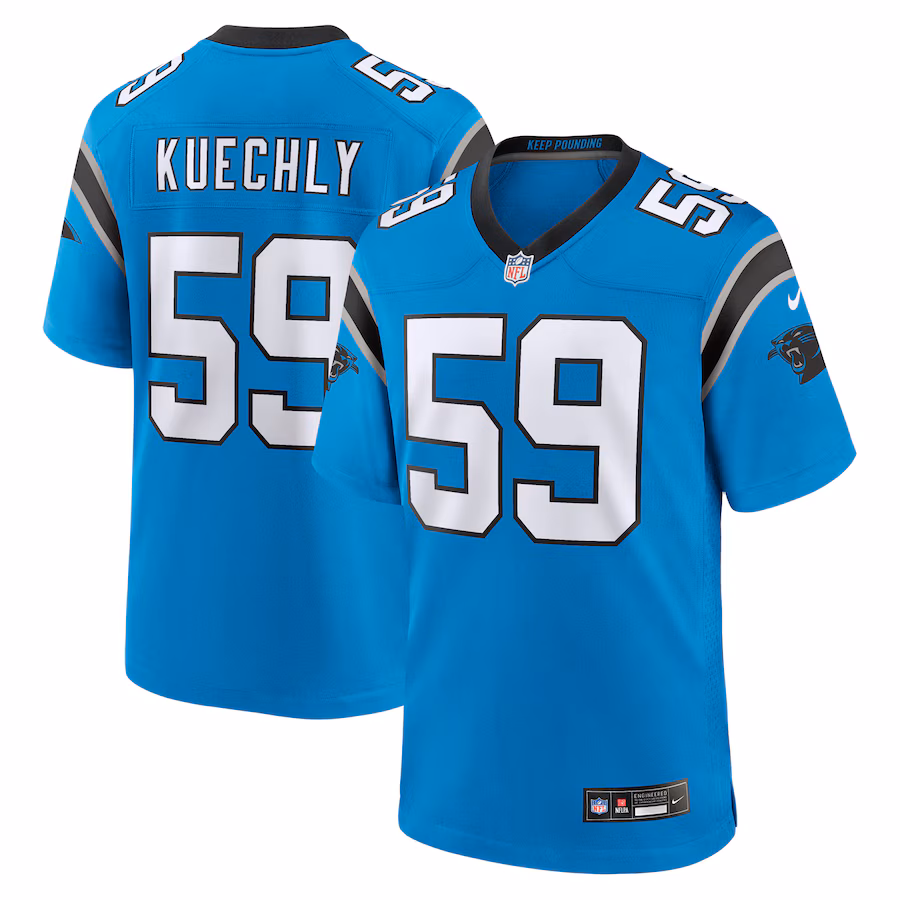 Men's Carolina Panthers Luke Kuechly Nike Blue Retired Player Game Jersey - Ujersey