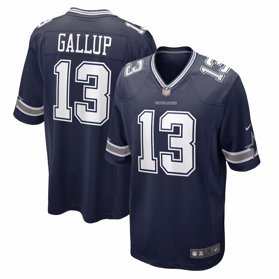 Men's Dallas Cowboys Michael Gallup Nike Navy  Game Jersey - Ujersey