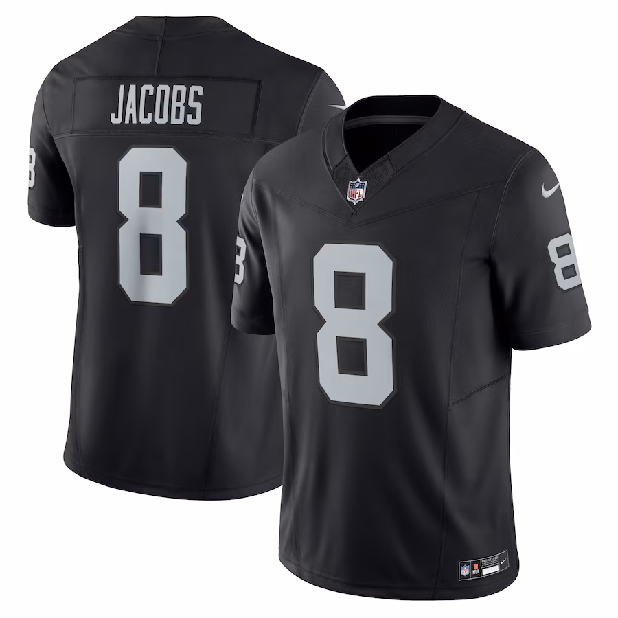 Men's Las Vegas Raiders Josh Jacobs Nike Black Vapor F.U.S.E. Limited Jersey - Ujersey