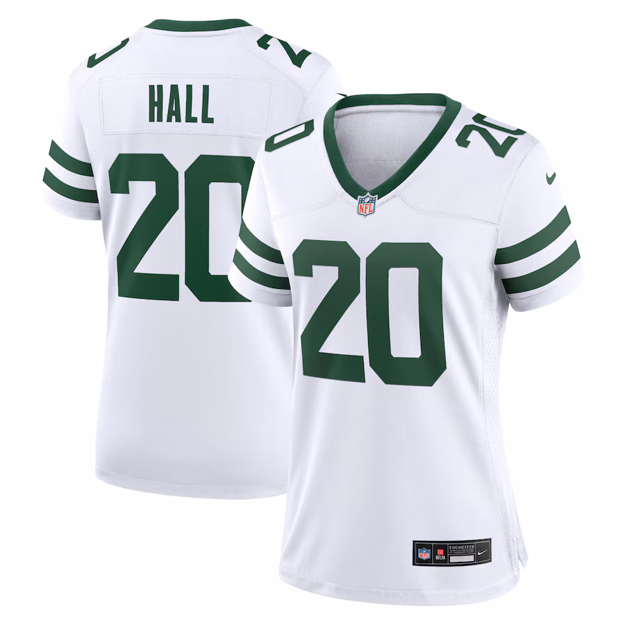 Women's New York Jets Breece Hall Nike Legacy White Game Jersey - Ujersey