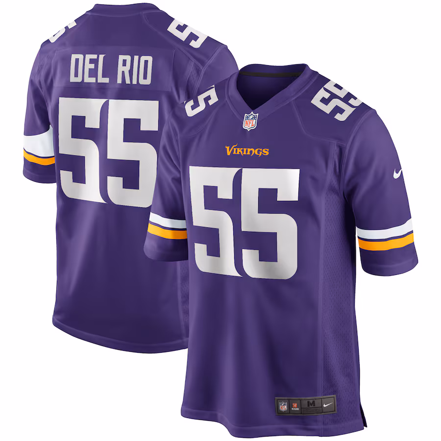 Men's Minnesota Vikings Jack Del Rio Nike Purple Game Retired Player Jersey - Ujersey