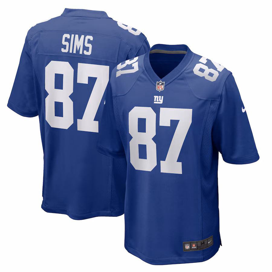 Men's New York Giants Cam Sims Nike  Royal  Game Jersey - Ujersey