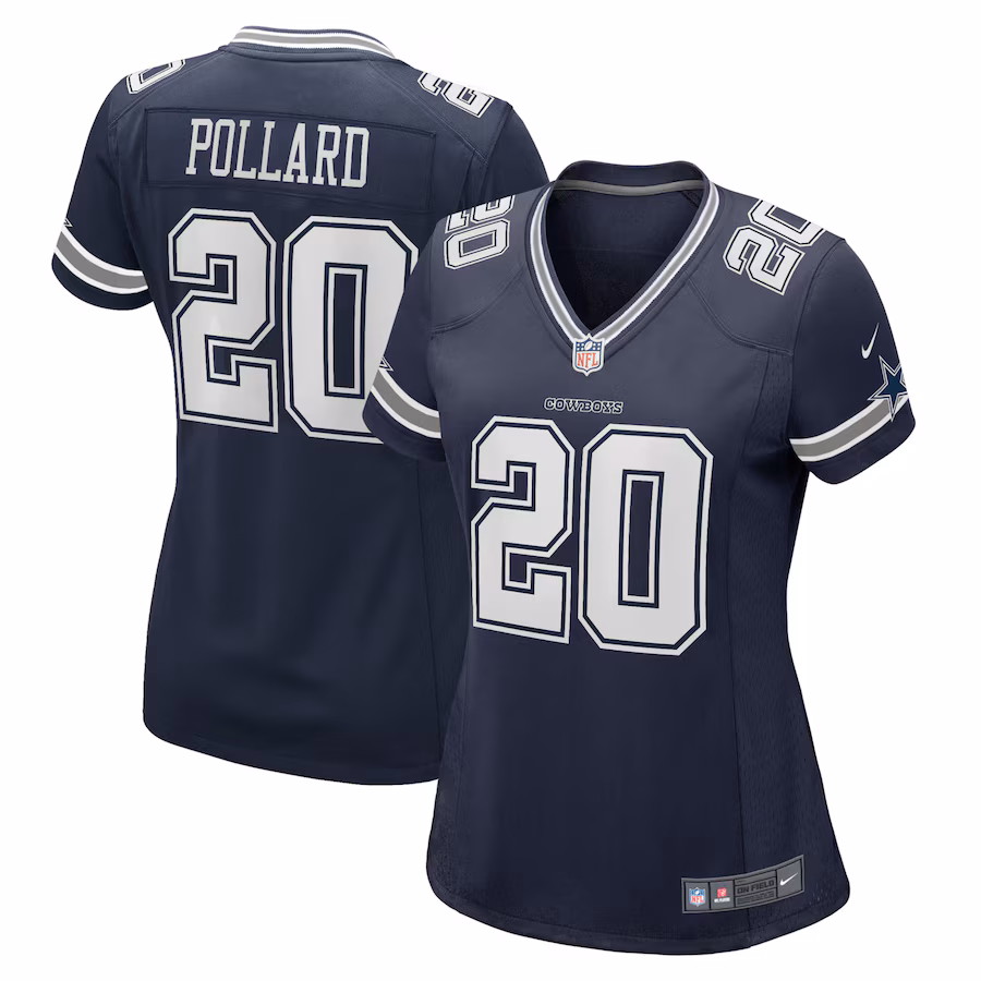 Women's Dallas Cowboys Tony Pollard Nike Navy Game Player Jersey - Ujersey
