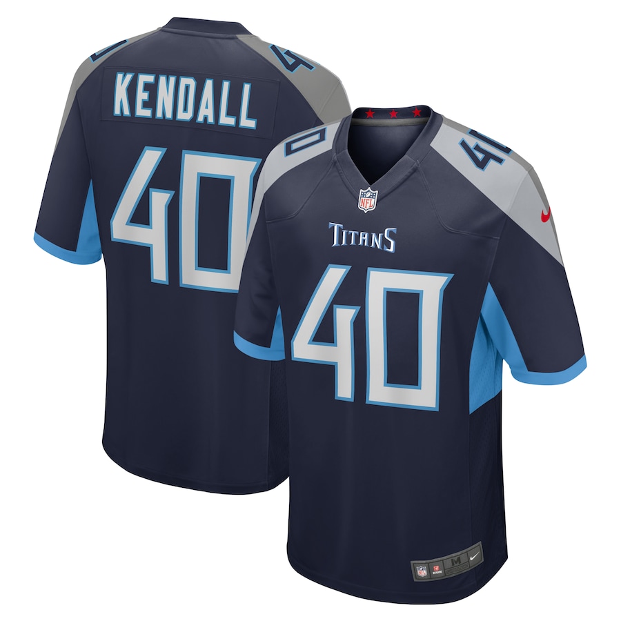 Men's Tennessee Titans Anthony Kendall Nike  Navy Team Game Jersey - Ujersey