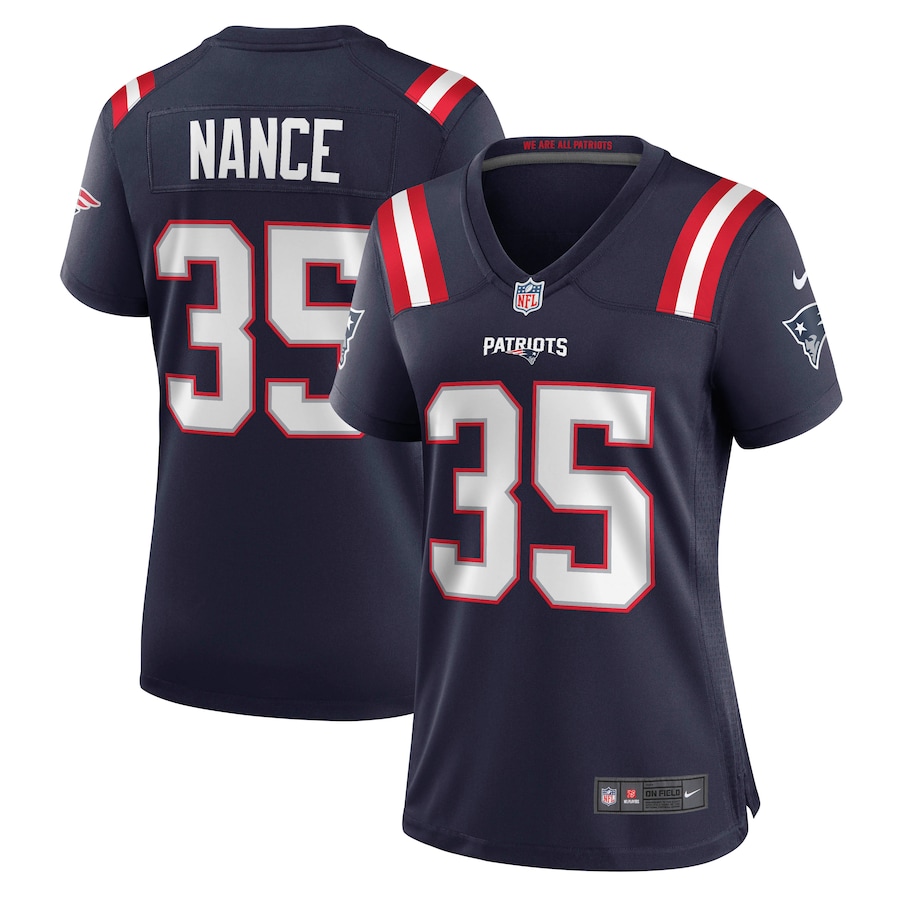 Women's New England Patriots Jim Nance Nike Navy Retired Player Jersey - Ujersey