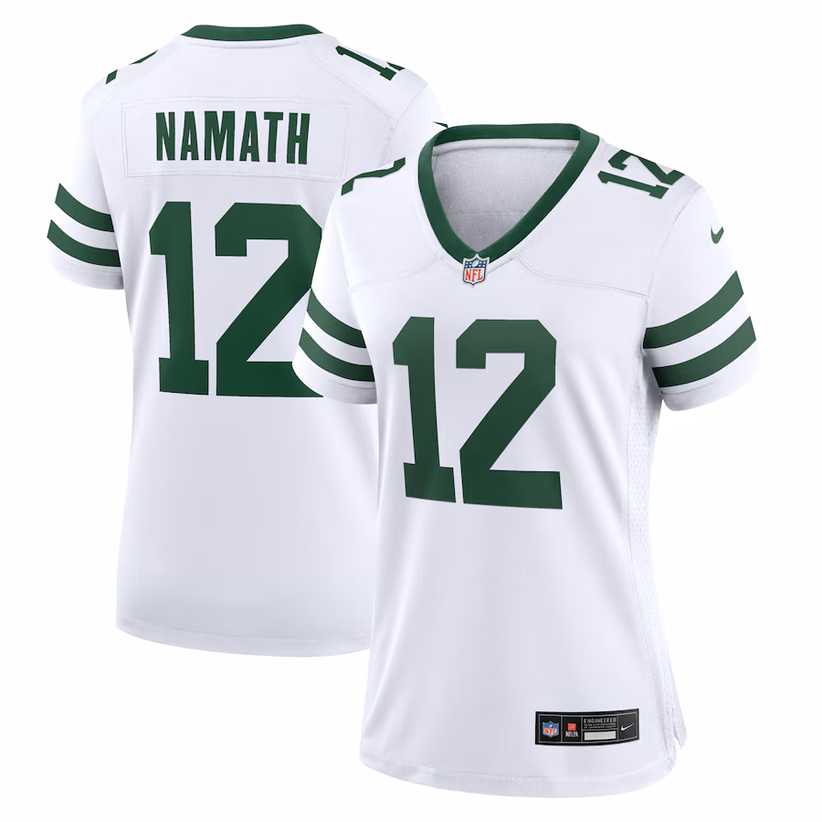 Women's New York Jets Joe Namath Nike White Legacy Retired Player Game Jersey - Ujersey