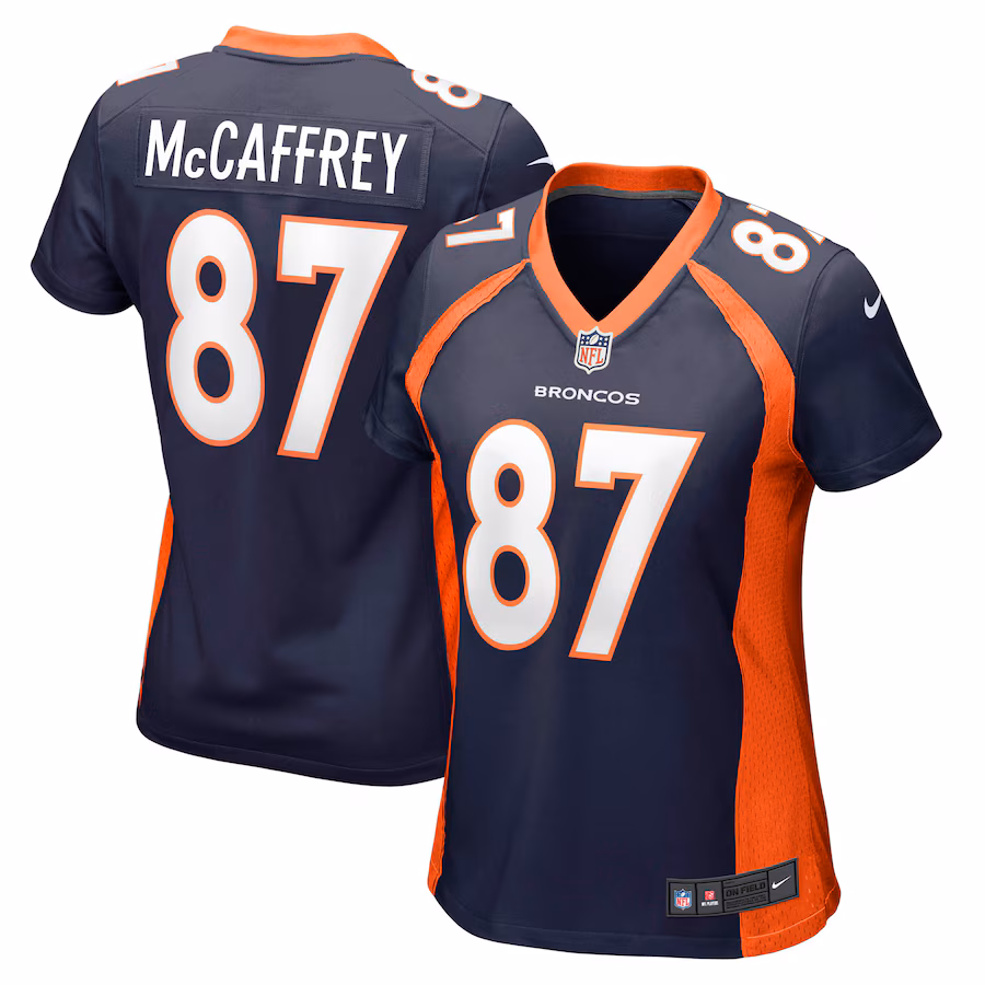 Women's Denver Broncos Ed McCaffrey Nike Navy Retired Player Jersey - Ujersey