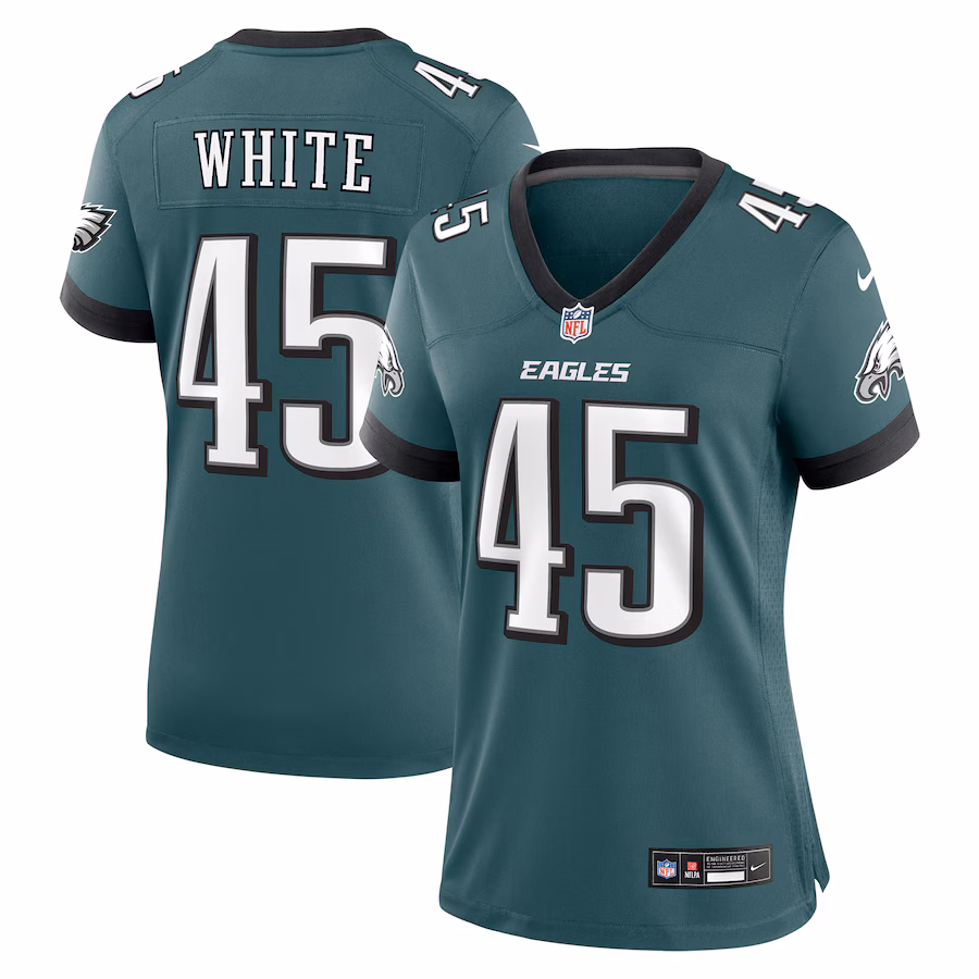 Women's Philadelphia Eagles Devin White Nike Midnight Green  Game Jersey - Ujersey