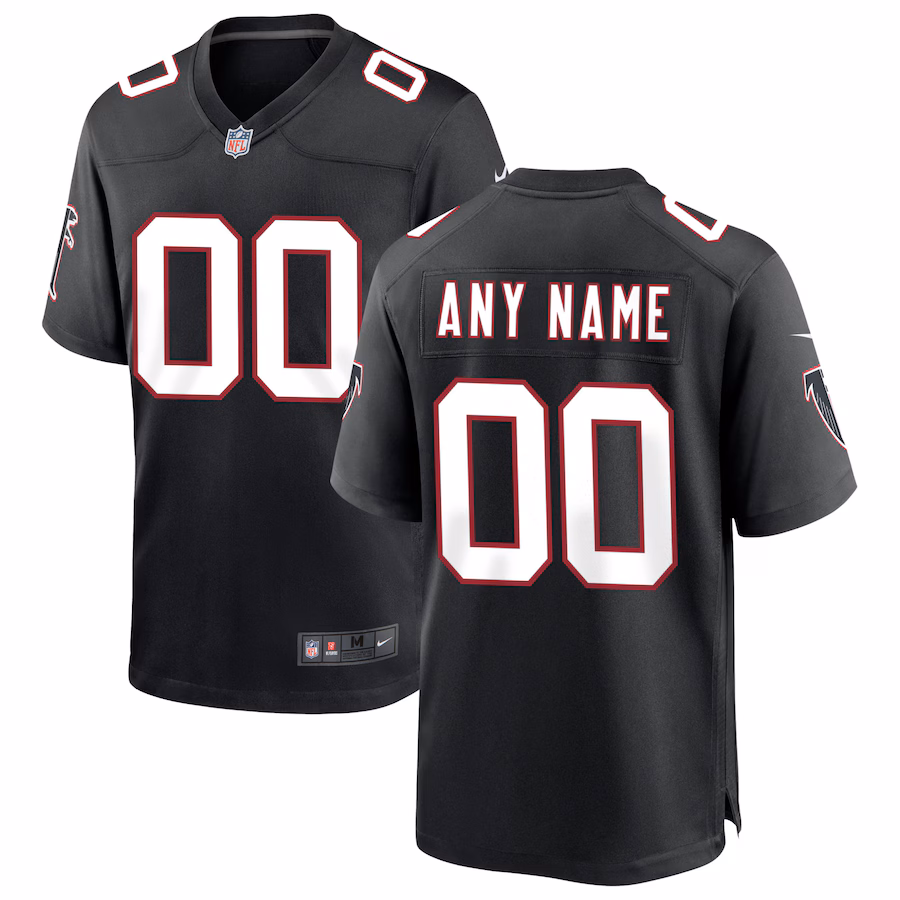 Men's Atlanta Falcons Nike Black Throwback Custom Game Jersey - Ujersey