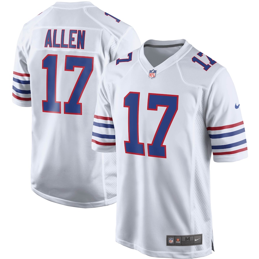 Men's Buffalo Bills Josh Allen Nike White Alternate Game Player Jersey - Ujersey