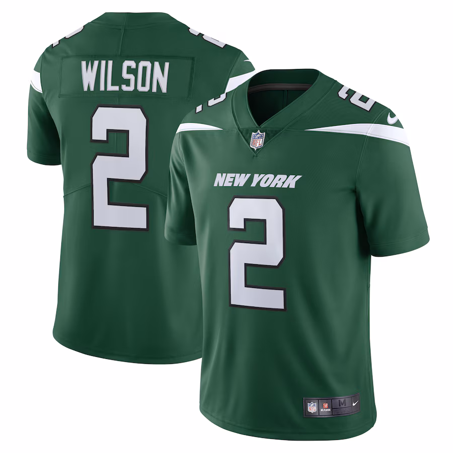 Men's New York Jets Zach Wilson Nike Gotham Green Vapor Limited Jersey - Ujersey