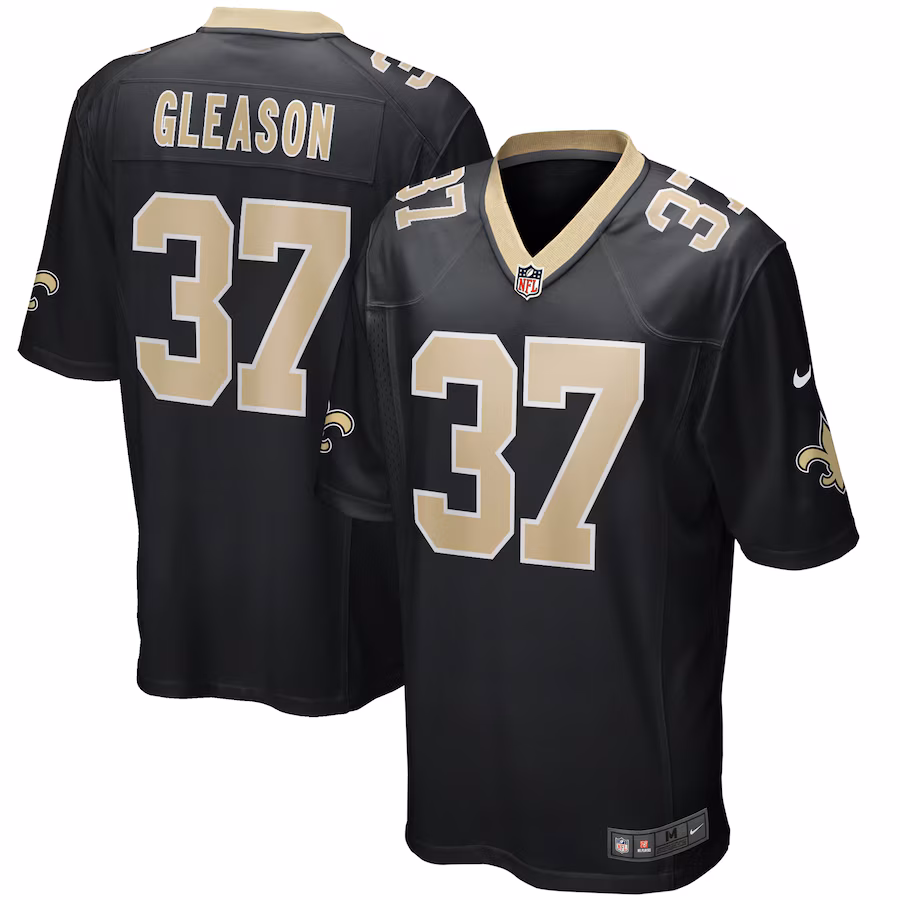 Men's New Orleans Saints Steve Gleason Nike Black Game Retired Player Jersey - Ujersey