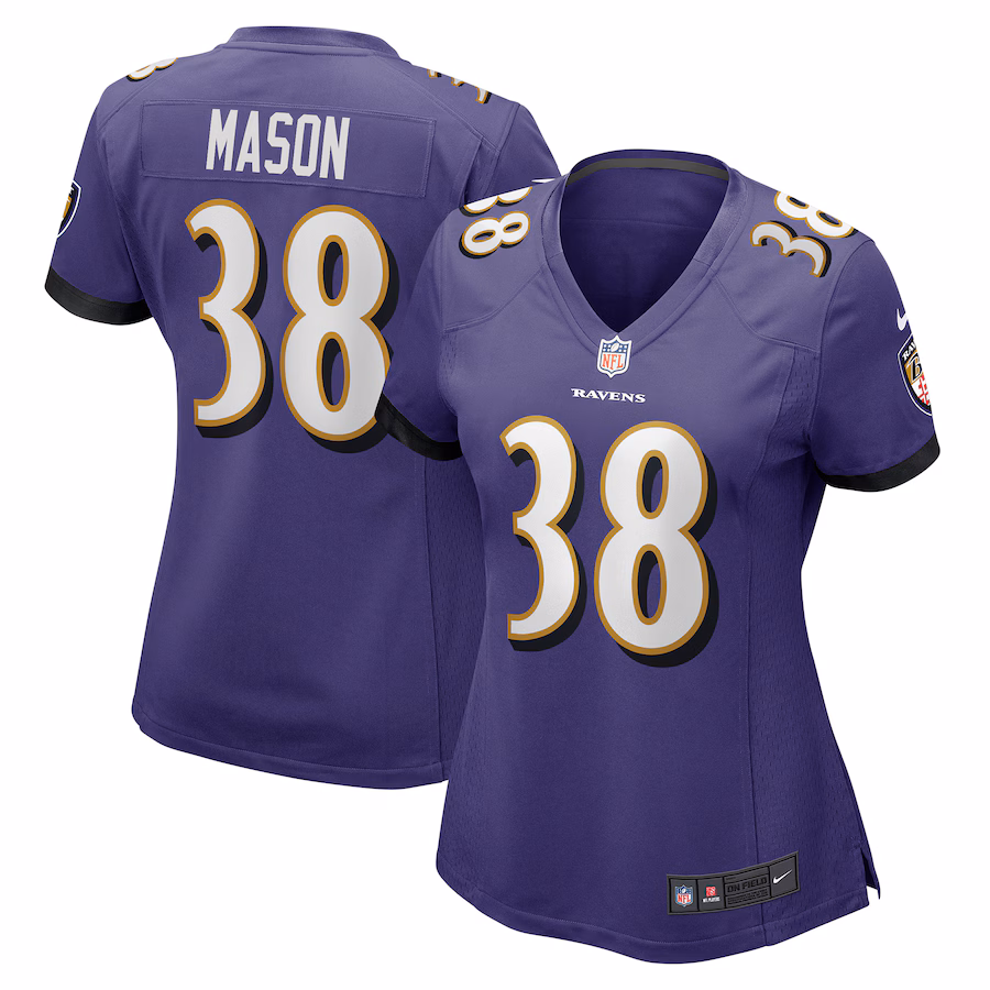 Women's Baltimore Ravens Ben Mason Nike Purple Game Jersey - Ujersey