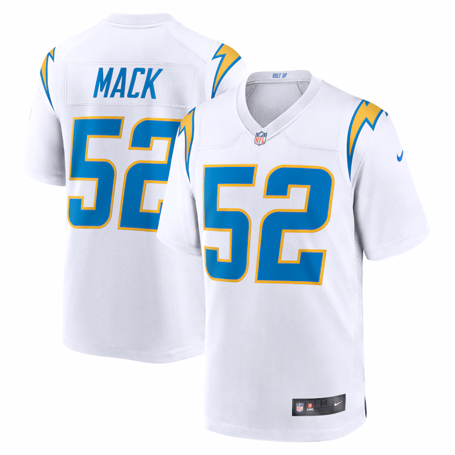 Men's Los Angeles Chargers Khalil Mack Nike White Game Jersey - Ujersey