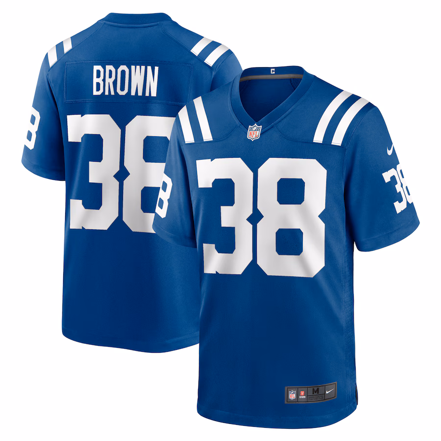 Men's Indianapolis Colts Pharaoh Brown Nike Royal Game Player Jersey - Ujersey