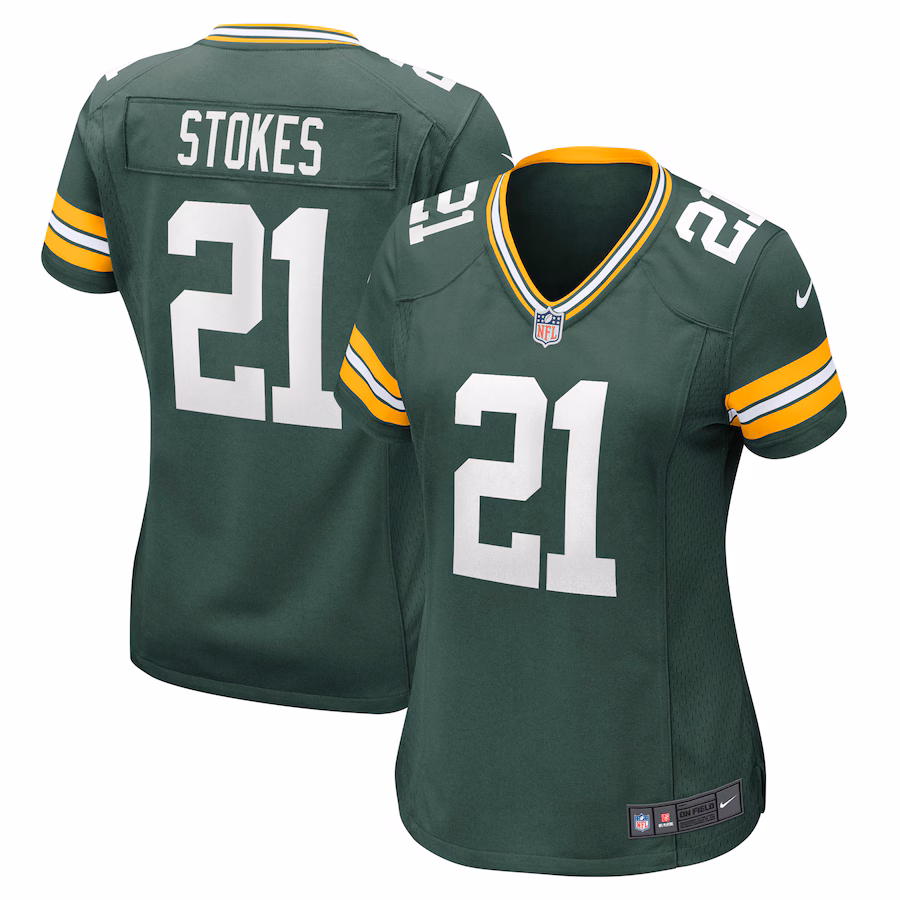 Women's Green Bay Packers Eric Stokes Nike Green Game Jersey - Ujersey