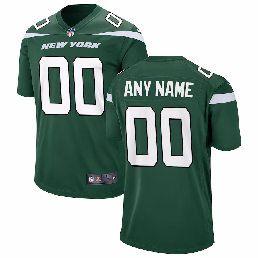 Men's New York Jets Nike Gotham Green Game Custom Jersey - Ujersey