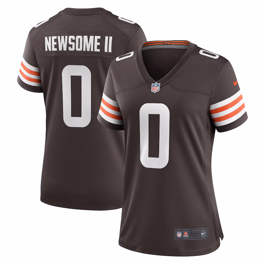 Women's Cleveland Browns Greg Newsome II Nike Brown Team Game Jersey - Ujersey