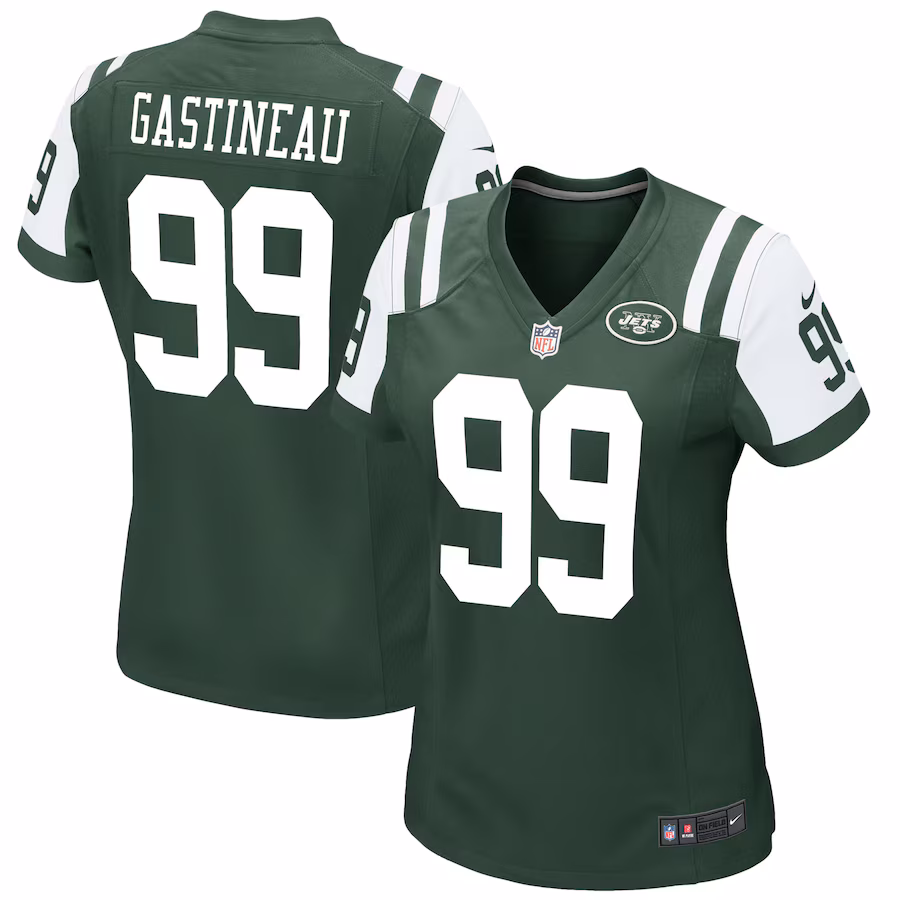 Women's New York Jets Mark Gastineau Nike Green Retired Game Jersey - Ujersey