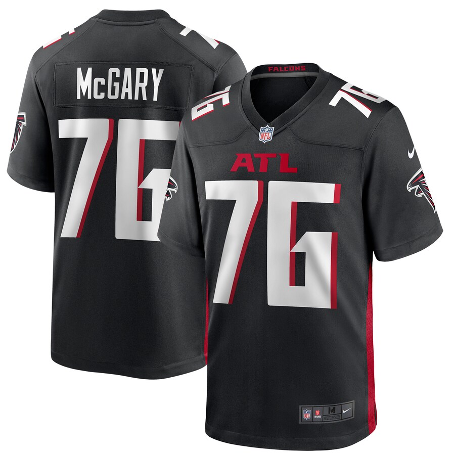 Men's Atlanta Falcons Kaleb McGary Nike Black Game Jersey - Ujersey