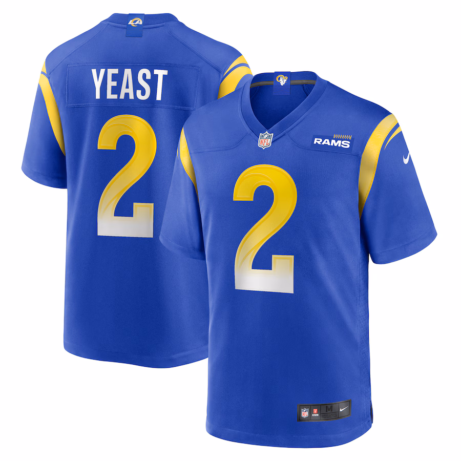 Men's Los Angeles Rams Russ Yeast Nike Royal Home Game Jersey - Ujersey