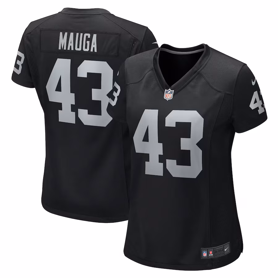Women's Las Vegas Raiders Kanai Mauga Nike  Black Team Game Jersey - Ujersey