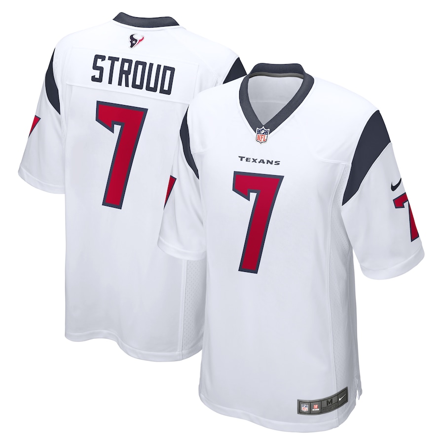 Men's Houston Texans CJ Stroud Nike White 2023 NFL Draft First Round Pick Game Jersey - Ujersey