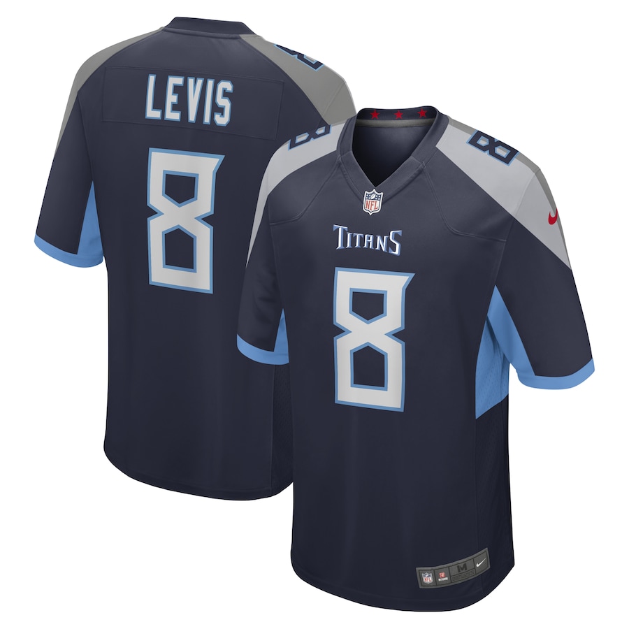 Men's Tennessee Titans Will Levis Nike Navy 2023 NFL Draft Pick Game Jersey - Ujersey