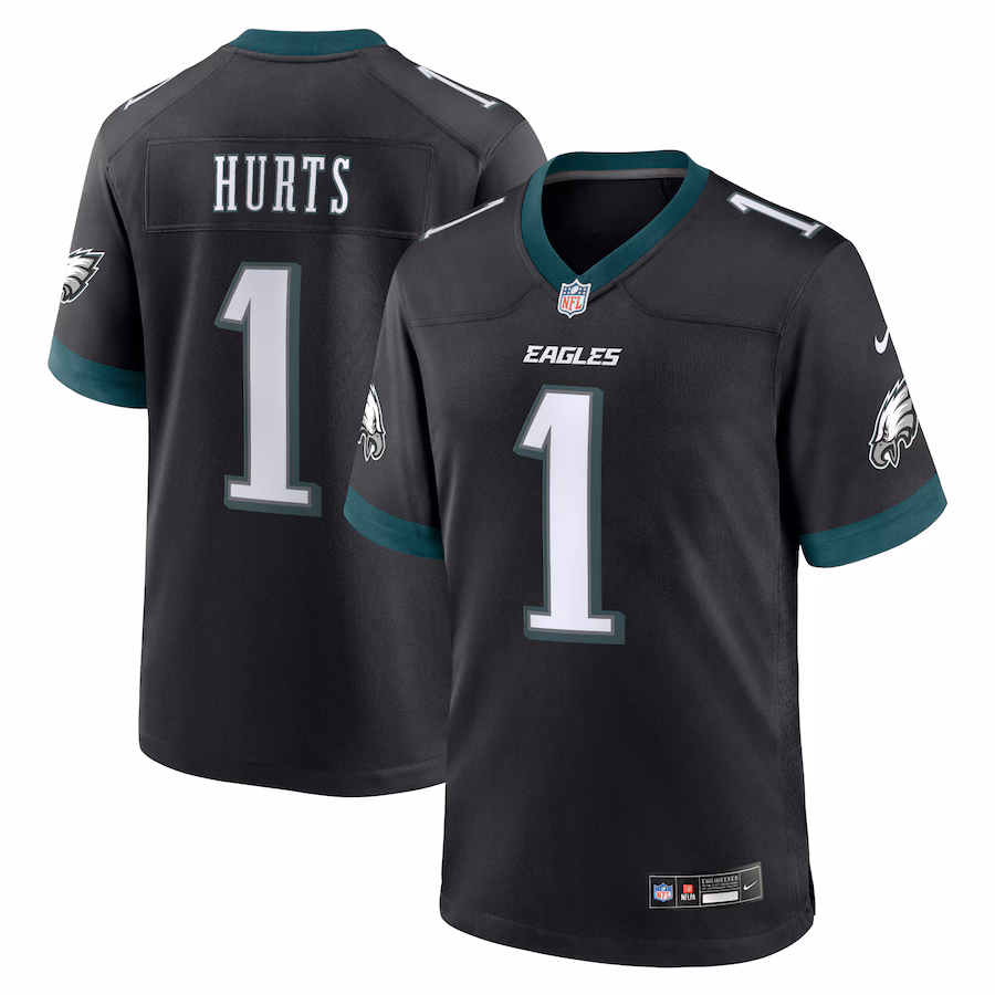 Men's Philadelphia Eagles Jalen Hurts Nike Black Alternate Game Jersey - Ujersey