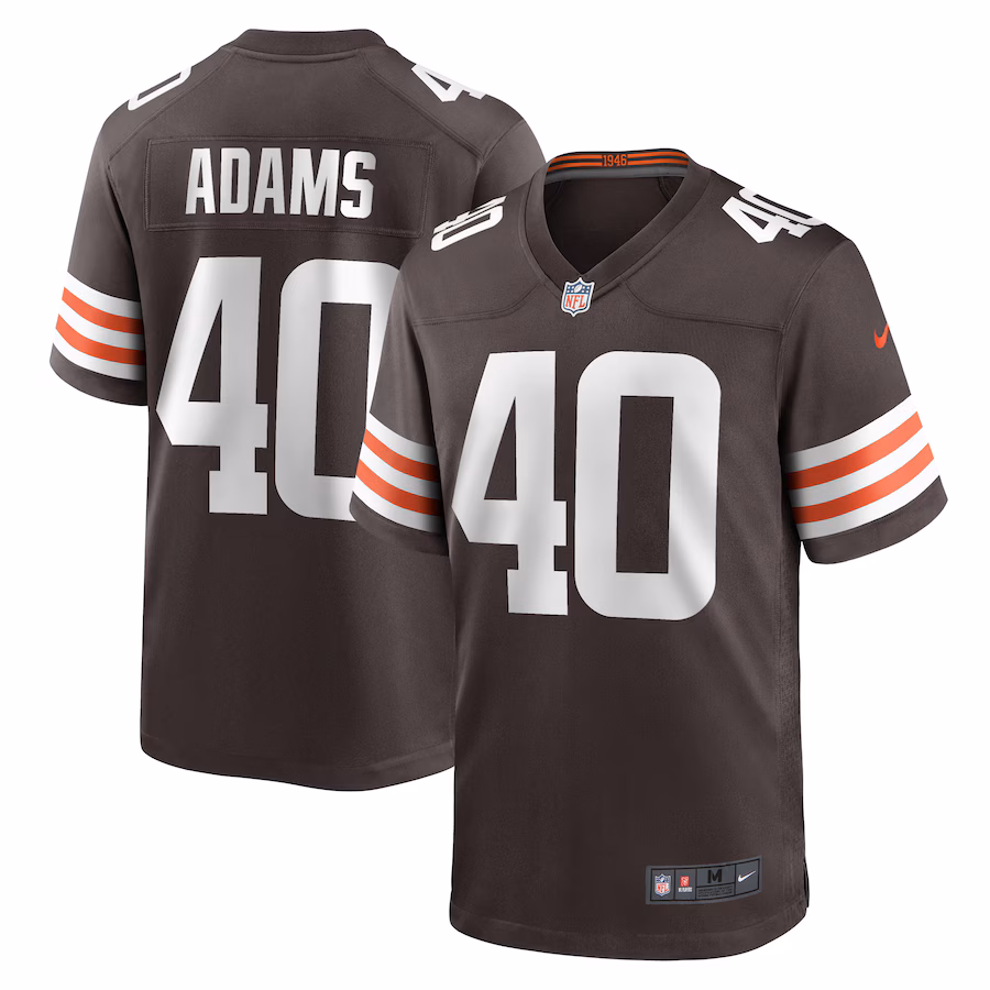 Men's Cleveland Browns Matthew Adams Nike Brown Game Player Jersey - Ujersey