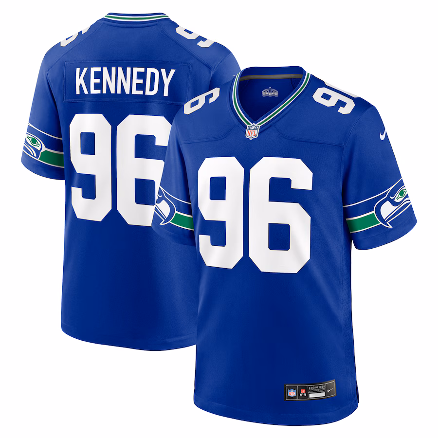 Men's Seattle Seahawks Cortez Kennedy Nike Royal Throwback Retired Player Game Jersey - Ujersey