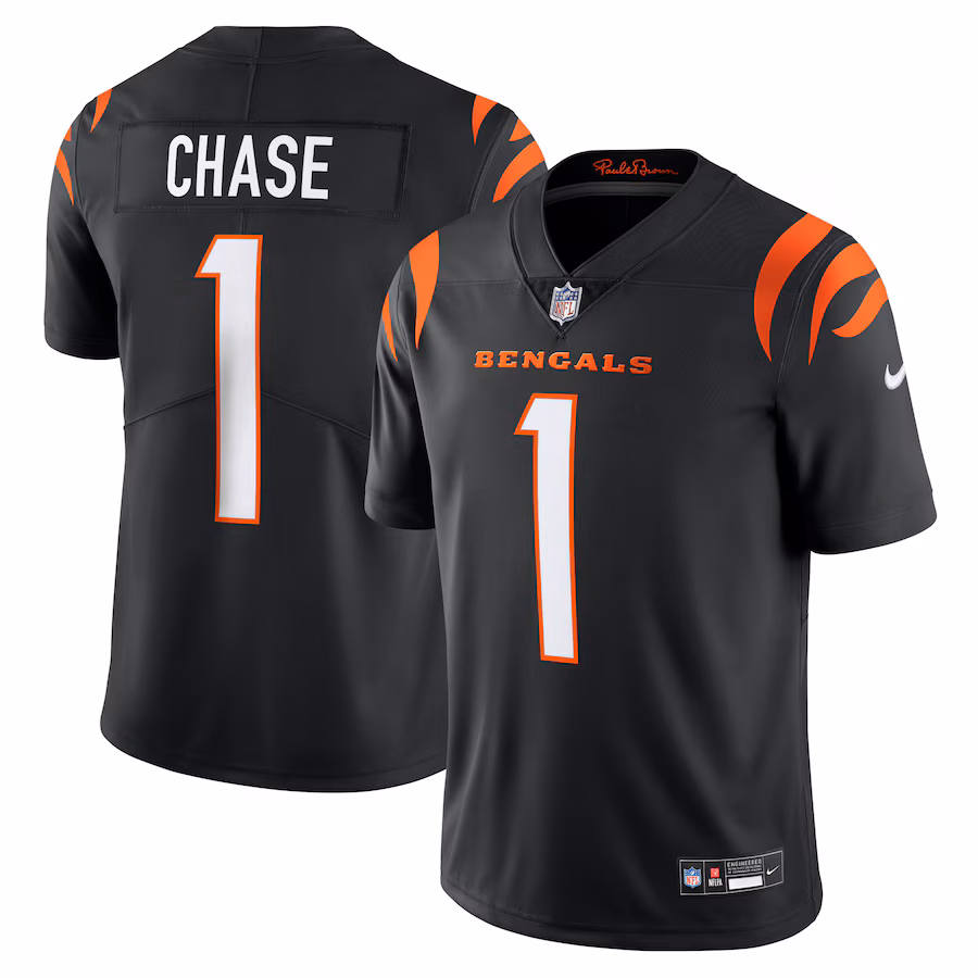 Men's Cincinnati Bengals Ja'Marr Chase Nike Black  Vapor Untouchable Limited Jersey - Ujersey