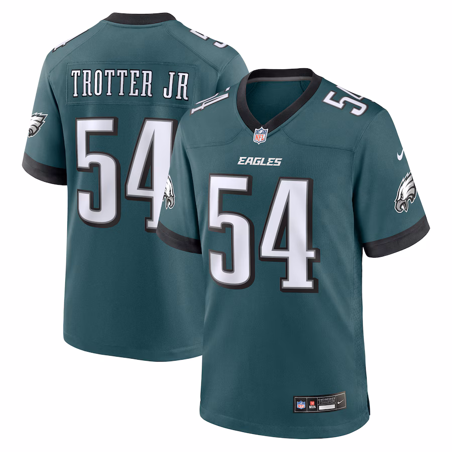 Men's Philadelphia Eagles Jeremiah Trotter Jr. Nike Green Game Jersey - Ujersey
