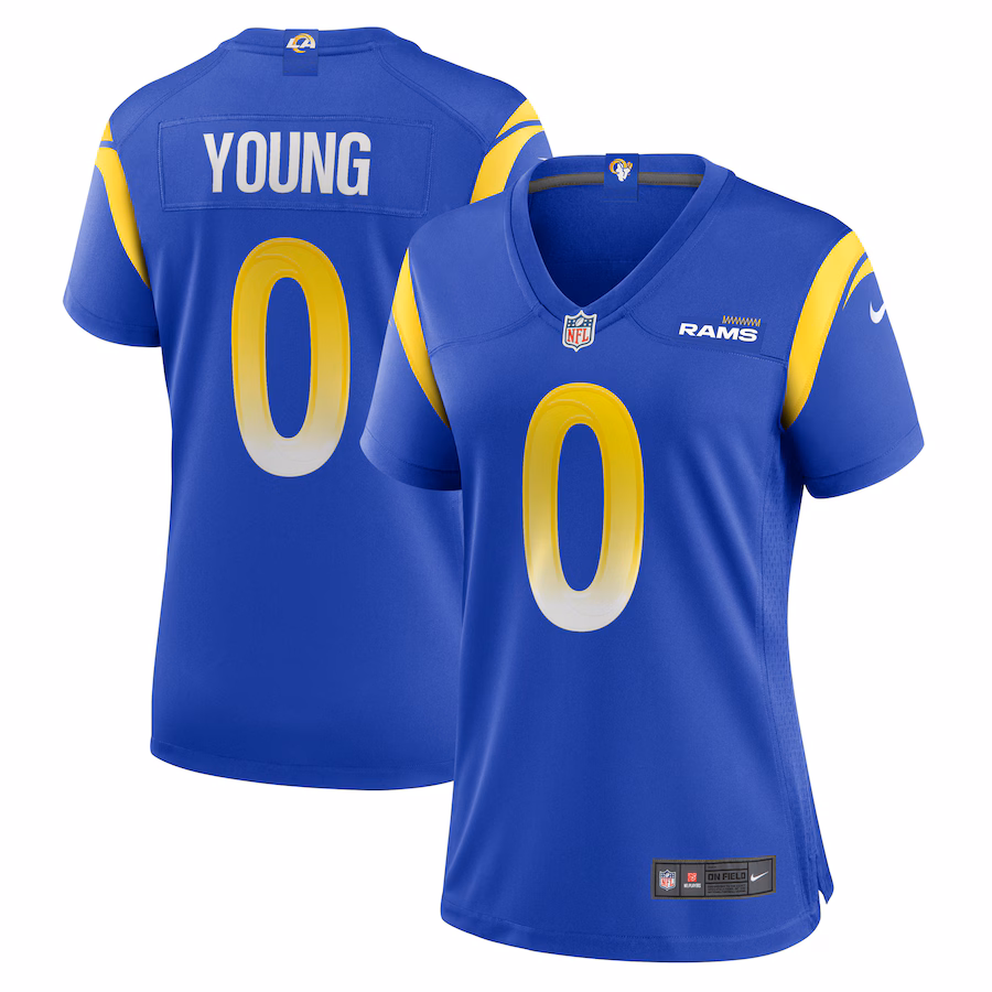 Women's Los Angeles Rams Byron Young Nike Royal Home Game Jersey - Ujersey