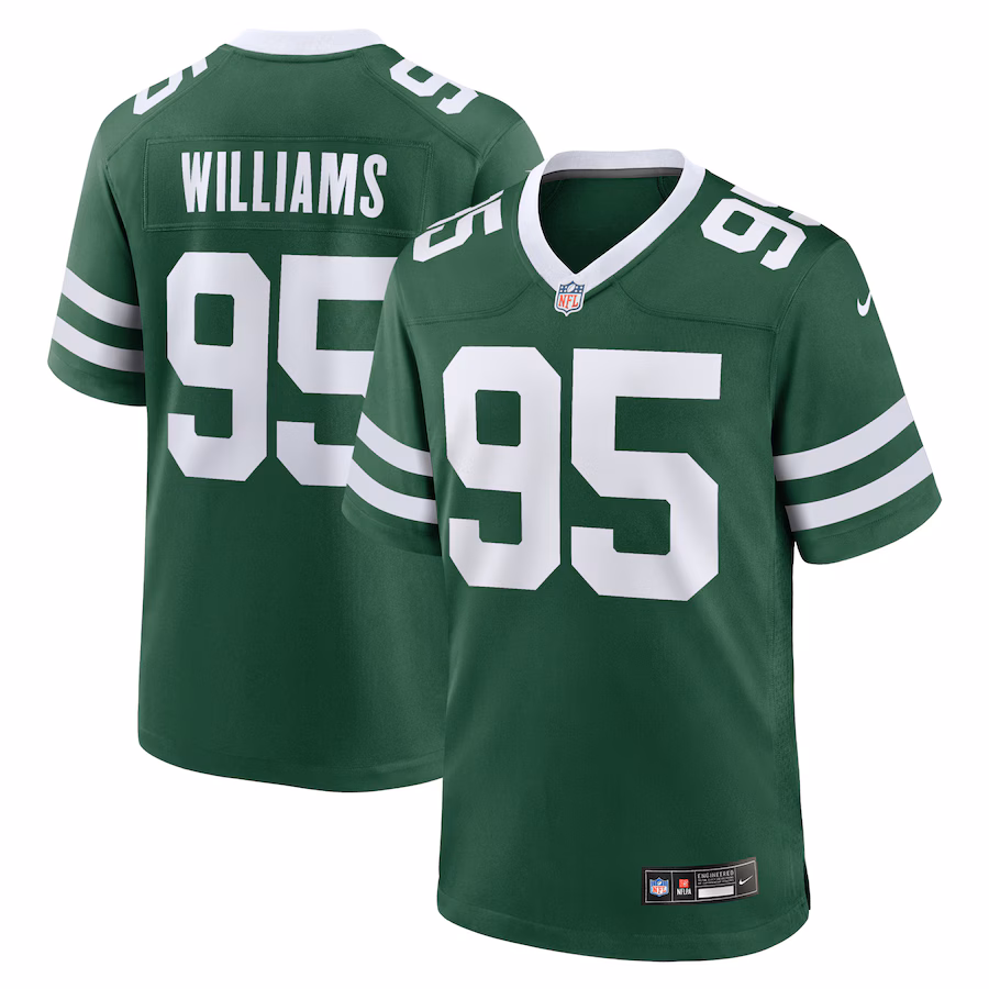 Men's New York Jets Quinnen Williams Nike Legacy Green Game Jersey - Ujersey