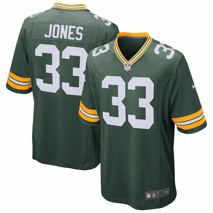 Men's Green Bay Packers Aaron Jones Nike Green Game Jersey - Ujersey