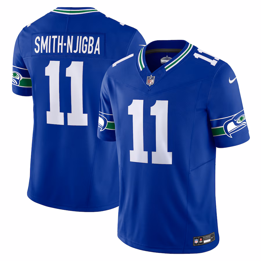 Men's Seattle Seahawks Jaxon Smith-Njigba Nike Royal Alternate Vapor F.U.S.E. Limited Jersey - Ujersey